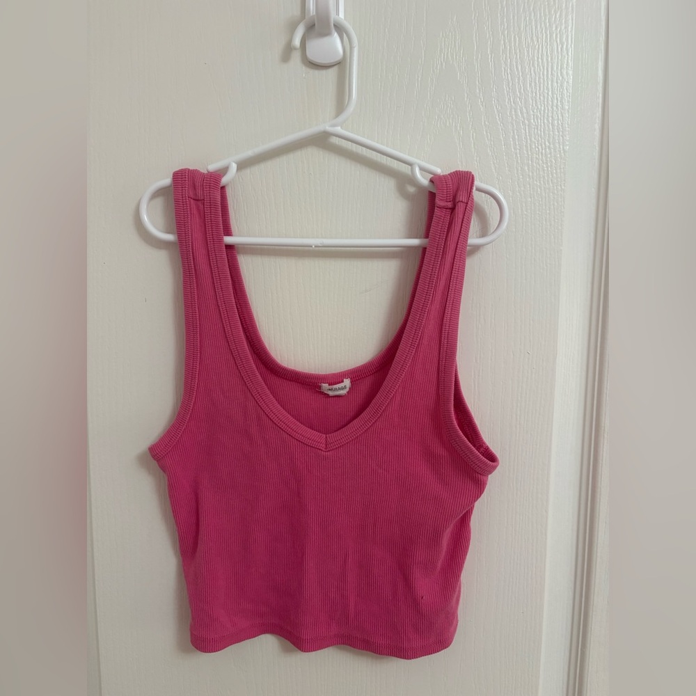 Garage Fuchsia Ribbed Tank Top